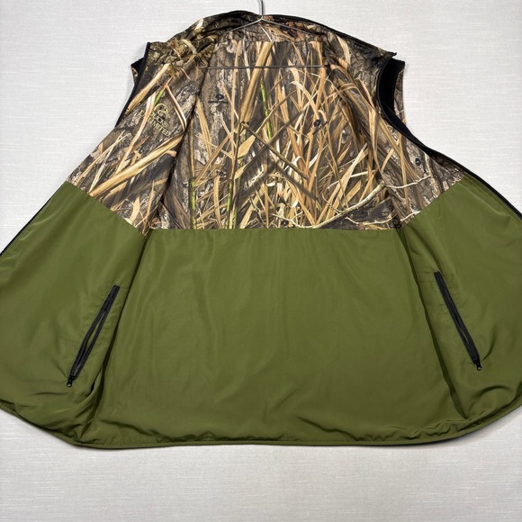 Mossy Oak Ducks Unlimited Fleece Lined Vest Mens XL Shadow Grass Habitat Camo - Picture 8 of 12